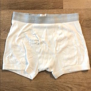 White Calvin Klein boxer brief